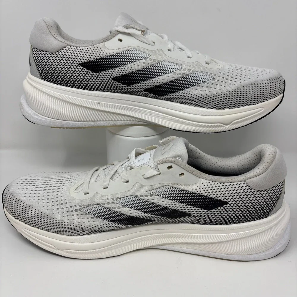 Adidas Supernova Rise Mens Size 12 White Black Running Shoes (JI2865)